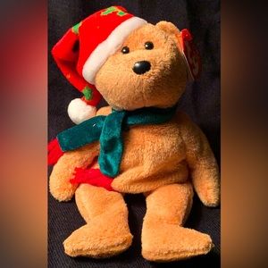 TY beanie babie 2003 Holiday Teddy Christmas Ventige, mint, retired with tag